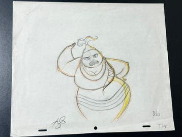 Walt Disney - Originele animatietekening van Thalia,, Nieuw