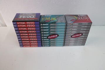 TDK, BASF - FE 90 - FM 1 90 - SOUND 90 Lege audiocassette -