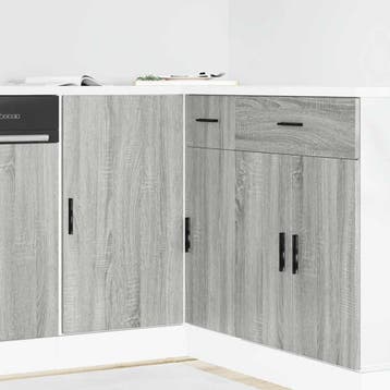 vidaXL Onderkast Lyon bewerkt hout grijs sonoma eikenkleurig, Verzenden