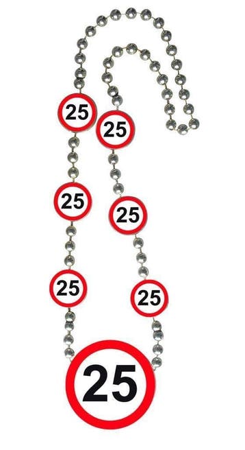 Ketting 25 Jaar Verkeersbord, Verzenden, Nieuw