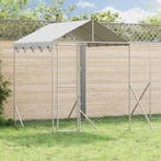 vidaXL Hondenkennel met dak 6x2x2,5 m gegalvaniseerd staal, Verzenden