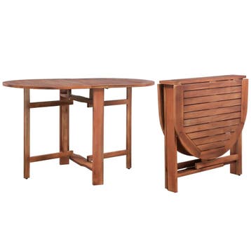 Tuintafel 120x70x74 cm massief acaciahout - Hoogwaardig,..., Tuin en Terras, Verzenden, Zo goed als nieuw, Ovaal, Hout