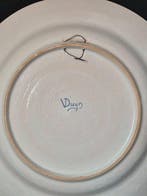 Plat - Delfts blauw - Faïence, 42 cm - Petite dame œuf