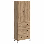 vidaXL Kast Set 2 pcs Artisanaal eiken 66 x 34,5 x 90 cm, Huis en Inrichting, Kasten | Overige, Verzenden, Nieuw