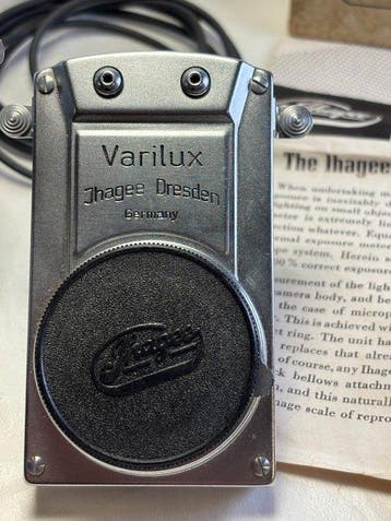 Ihagee Varilux lichtmeter + microscoop adapter EXA