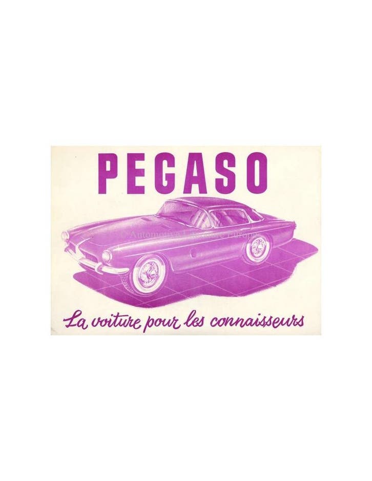 1956 PEGASO Z-103 LEAFLET FRANS, Livres, Autos | Brochures & Magazines, Enlèvement ou Envoi