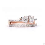 Bague - 14 carats Or blanc, Or rose - 1.04ct. tw. Diamant, Nieuw