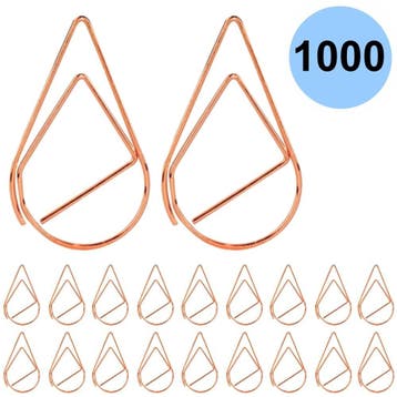 Fako Bijoux - 1000x Paperclip Druppel Rosé Goud -, Diversen, Cadeauverpakkingen, Verzenden, Nieuw