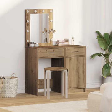 vidaXL Kaptafel 2 st Bruin 50 x 41 x 135 cm Bewerkt hout, Verzenden