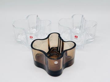 Iittala - Alvar Aalto - Kandelaar (3) - Glas - 3 Aalto