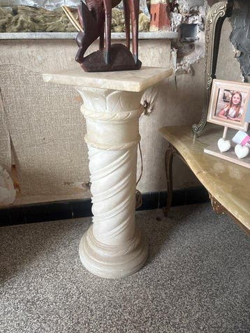 Sculpture en colonne, Colonne - 70 cm - Marbre, Antiquités & Art