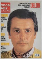 French Actor - Signed by Alain Delon - Autograph, Magazine, Nieuw