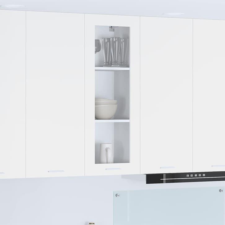 vidaXL Hangkast met opslag Wit 40 x 31 x 100 cm Bewerkt hout, Maison & Meubles, Armoires | Autre, Envoi