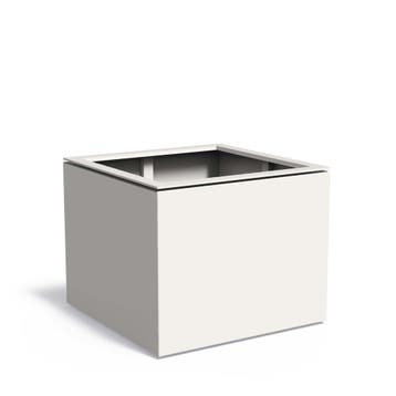 Aluminium plantenbak Domus 100x100x80cm - Met bodem, 100 cm of meer, Vierkant, Nieuw, Metaal