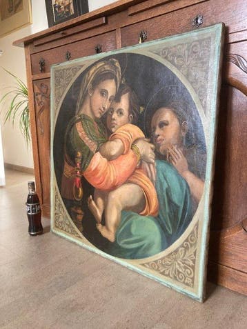 Europese school (XX) - NO RESERVE  Madonna della Sedia,