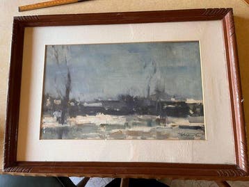 Carlo Ostrogovich (1884-1962) - Paesaggio invernale