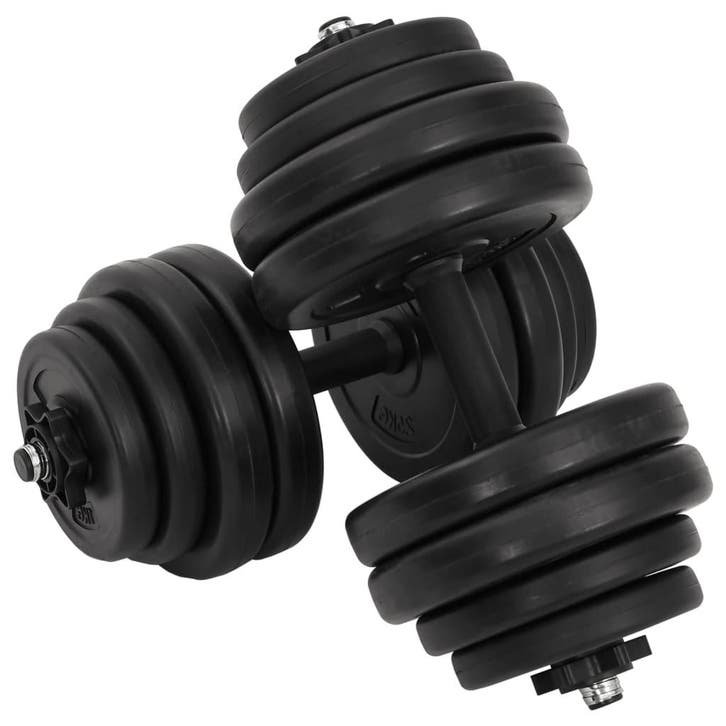 vidaXL Halters 2x15 kg, Sports & Fitness, Équipement de fitness, Envoi