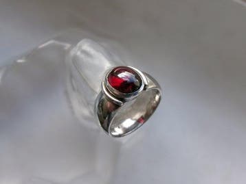 Zilver, turmalijn - Ring - Art Deco-stijl