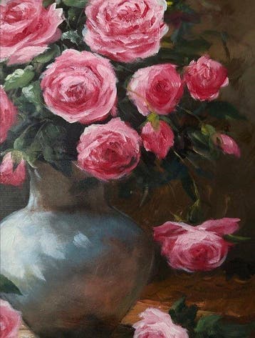 Le Van H - Les Roses 80 60 cm - No Reserve