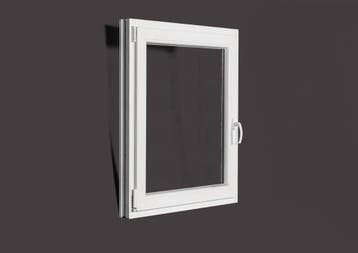 PVC raam draai kiep b90xh100 cm wit, Gevelraam of Ruit, 80 tot 120 cm, 80 tot 120 cm, Nieuw
