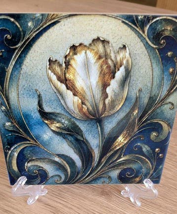 Galerie Teejo - TEEJO - ART TILES – ART NOUVEAU - FLOWER -
