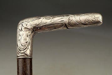 Wandelstok - .950 zilver, Antiek en Kunst