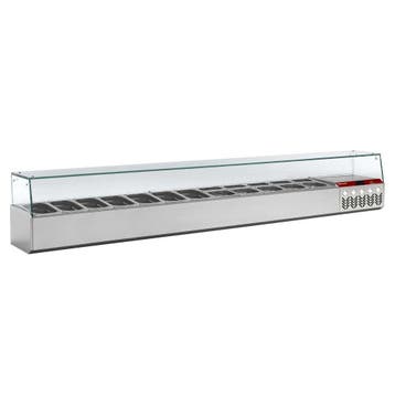 Opzetkoelvitrine | 12x 1/4 GN + 1x 1/9 GN | 0°C/+8°C |, Verzenden, Nieuw in verpakking