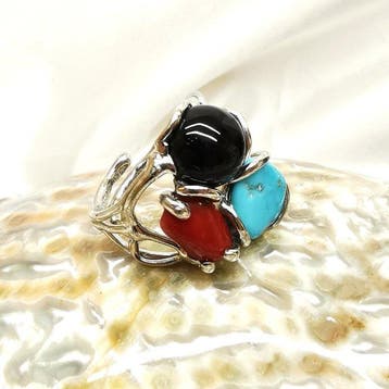 Koraal - Argento 925 - Ring - Italiaans vakmanschap