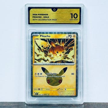 Pokémon Graded card - Pikachu 024 - 30th Anniversary –