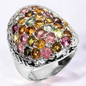 Zonder minimumprijs - Ring 14K witgoud verguld 925