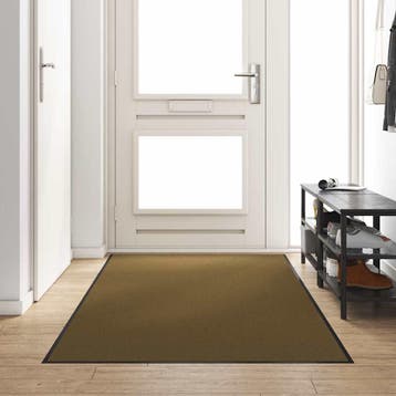 vidaXL Deurmat Bruin en Zwart 120 x 300 cm 100% Polyamide, Jardin & Terrasse, Verzenden