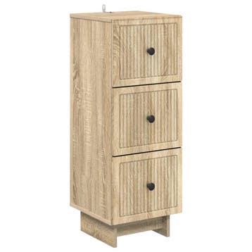 vidaXL Ladekast Sonoma Eiken 33 x 34,5 x 90 cm Bewerkt hout, Verzenden, Nieuw