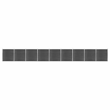 vidaXL Schuttingpanelenset 1564x186 cm HKC zwart, Verzenden
