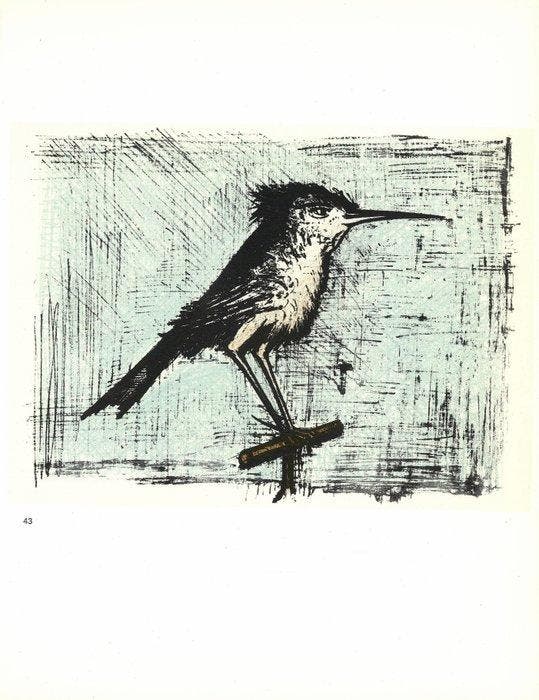 Bernard Buffet (1928-1999) - Loiseau, Antiek en Kunst, Antiek | Overige Antiek