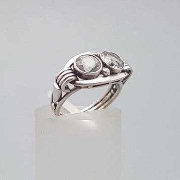 Argent, Art déco, quartz (testé) - Bague, Antiek en Kunst