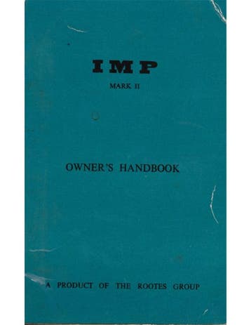 1965 HILLMAN IMP MK2 INSTRUCTIEBOEKJE ENGELS, Ophalen of Verzenden, Nieuw