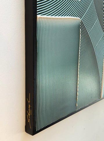 Sarah Schwarzl - Frequency PEARL GREEN ON BLACK (Frame