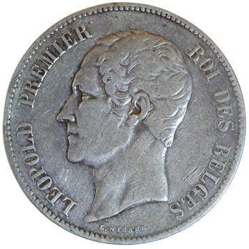 Belgique. Léopold Ier. 5 Francs 1849 (Sans prix de réserve)