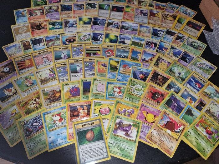 Pokémon - 100 Mixed collection - WOTC - Base set, Jungle,, Hobby en Vrije tijd, Verzamelkaartspellen | Pokémon