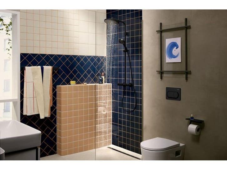 Hansgrohe Activera S - Showerpipe - EcoSmart+ waterbesparend, Doe-het-zelf en Bouw, Sanitair, Zo goed als nieuw, Verzenden