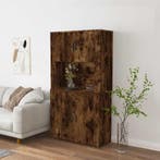 vidaXL Hoge kast bewerkt hout gerookt eikenkleurig, Verzenden, Nieuw
