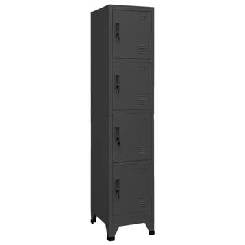 vidaXL Lockerkast 38x45x180 cm staal antracietkleurig, Verzenden, Nieuw