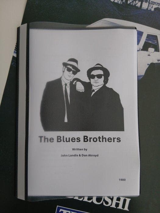 Script - dan akroyd and john landis - The Blues Brothers (, Verzamelen, Film en Tv