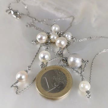 Zonder minimumprijs - Halsketting Zilver Parel - Parel -, Nieuw