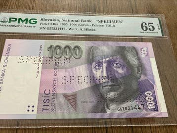 Slowakije. - 1000 Korun 1995 - SPECIMEN - Pick 24bs