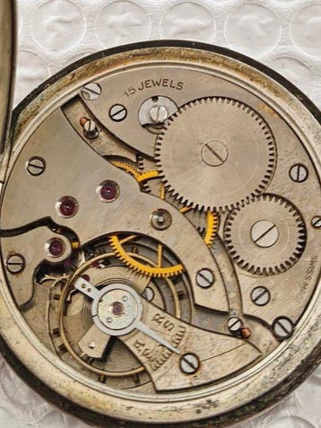 Eljo - Vintage De Luxe 0.800 Solid Silver Pocket Watch -, Nieuw