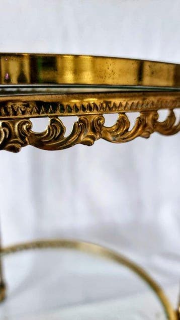 Serveerwagen - Messing, Glas, Nieuw