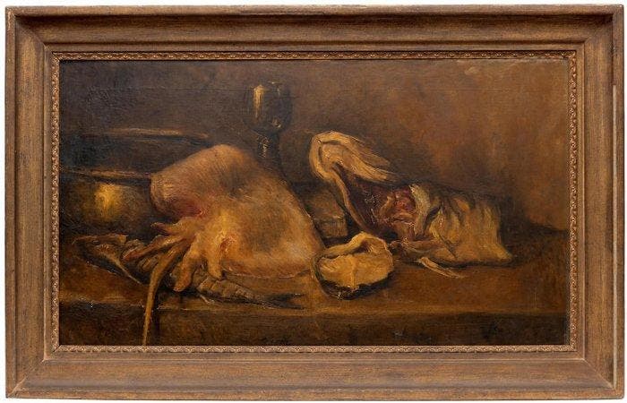 Albert Roelofs (1877-1920) - Stilleven van vis, Antiek en Kunst, Kunst | Schilderijen | Klassiek