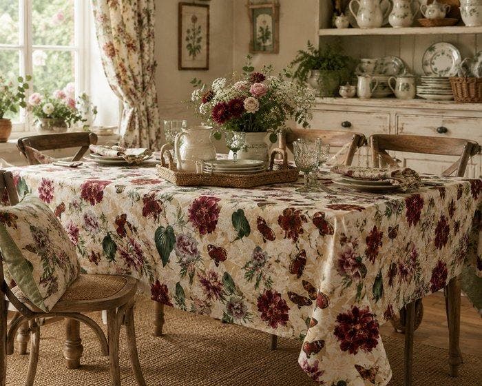 Nappe Jardin des Papillons - Nappe - 240 cm - 135 cm, Antiek en Kunst, Curiosa en Brocante