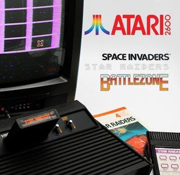 Atari - 2600 - Atari 2600 set met Space Invaders, Star, Games en Spelcomputers, Nieuw